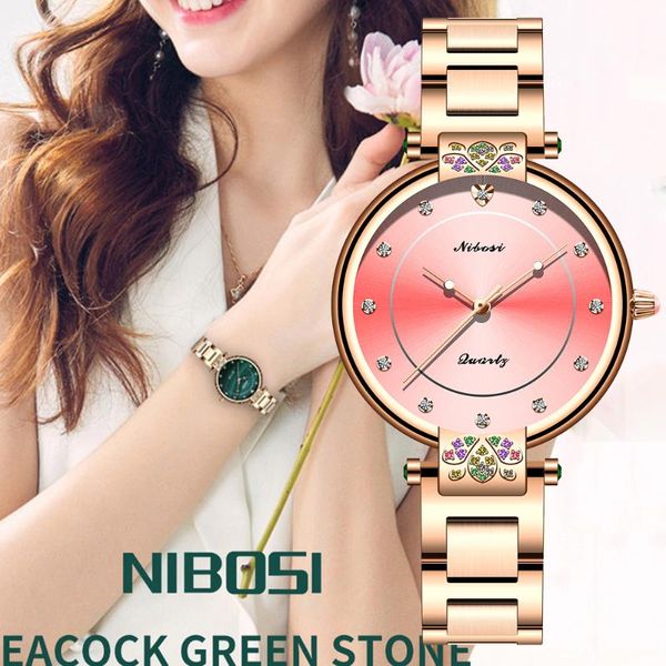 

wristwatches 2021 luxury women watches beautiful wristwatch for valentine's day rose gold bracelet watch gift lover relogio feminino, Slivery;brown