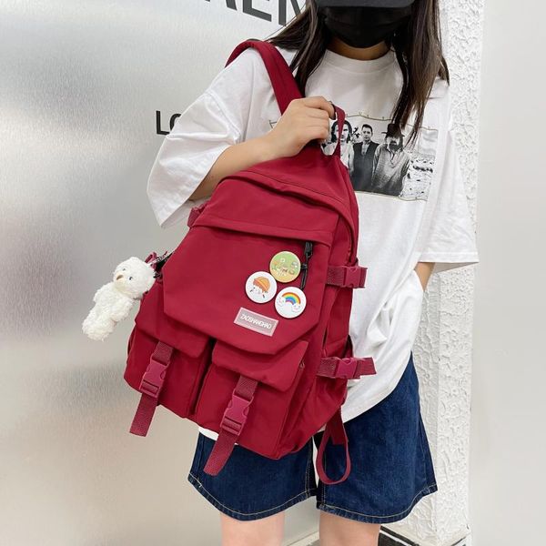 

backpack trendy waterproof men women large capacity school bags for teenage girls korean cute women's travel ins ladies