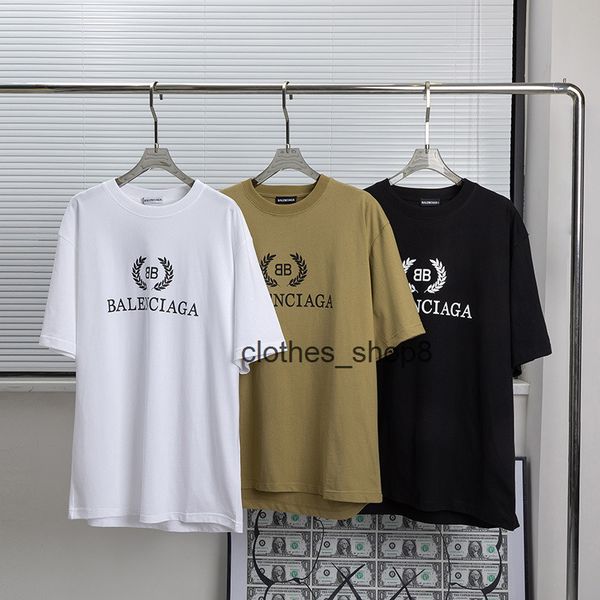 

balencaigass fashion t shirts men's sweaters hoodies correct 2022ss spring and summer new trend paris classic wheat print versatile sho, White;black