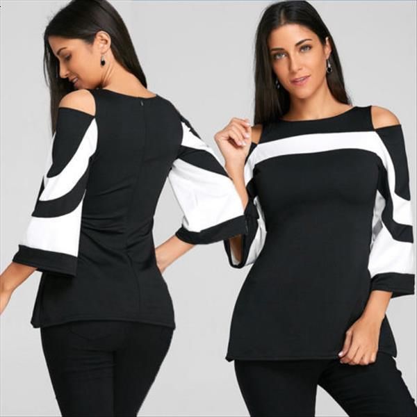 

fashion cap sleeve women patchwork ladies loose casual long sleeve shirt soft blouse skinny shirt oversize, White