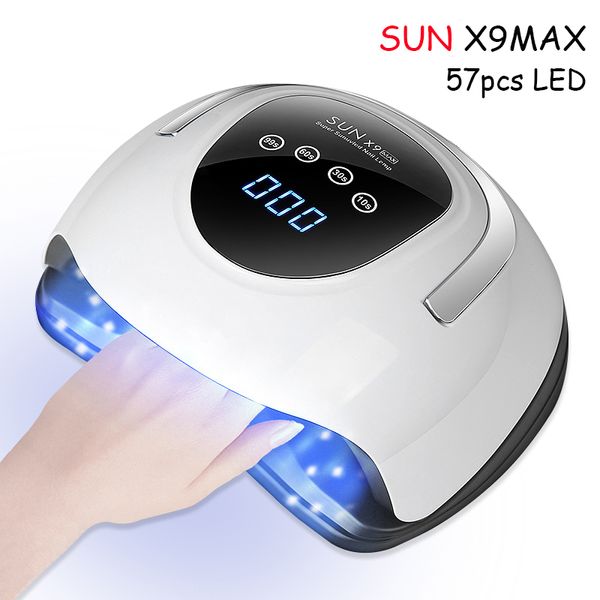 Sun X9 Max LED УФ-сушилка Маникюрная лампа для сушки геля лака с движением ногтей