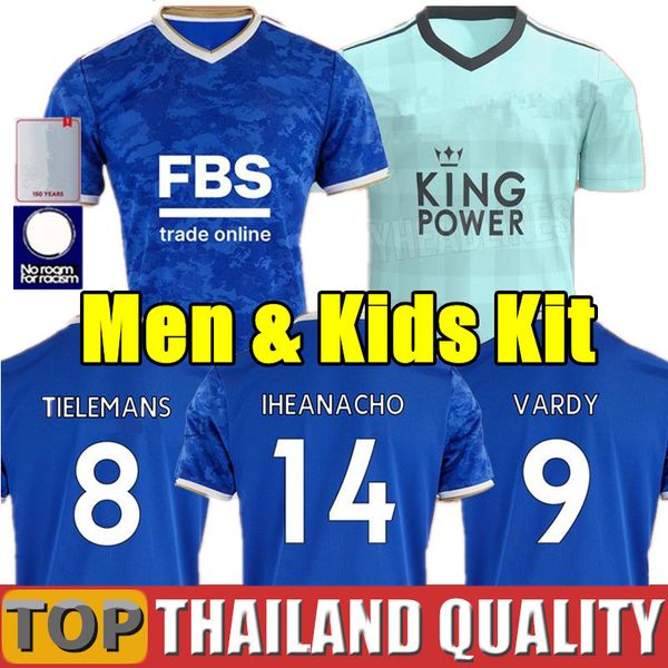 

fans player version 21 22 leicester soccer jerseys 2021 vardy city maddison football shirt set 2022 tielemans ndidi camiseta men kids kits u, Black;yellow