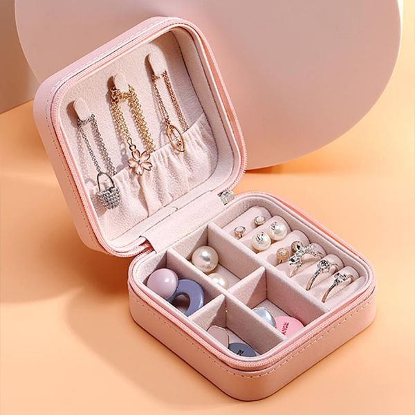 

25# earring ring jewelry organizers flannel display storage tray large-capacity durable box case cosmetics holder protable gift