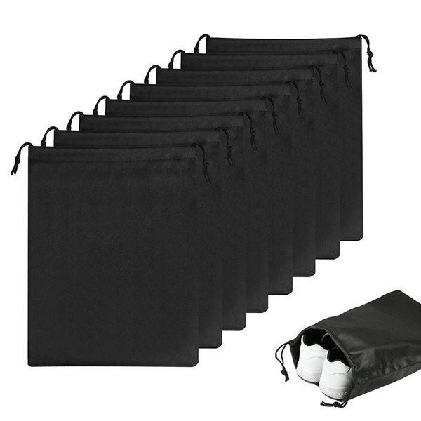 

8 pcs shoes bag, cover shoes black waterproof anti-dust storage portable bags for travel sports