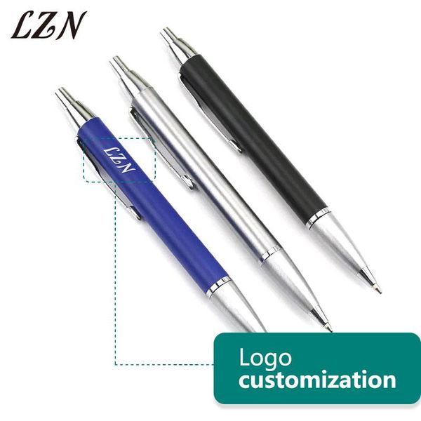 

ballpoint pens lzn business promotional metal pen gift press roller customlized office text/logo for employee free, Blue;orange