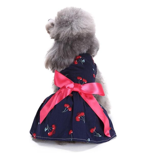 

dog apparel cute girly cherry pet dress vest skirt for chihuahua yorkies wedding dresses clothes dogs costume a cat