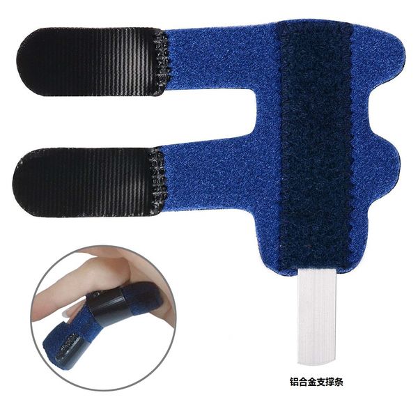 

1pcs pain relief aluminium finger splint fracture protection brace corrector support with adjustable tape bandage finger support