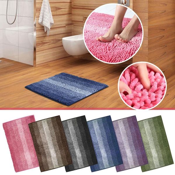 

carpets che1pc bathroom mat bath chenille water absorption bathtub washbasin floor non-slip toilet rug plush foot pad