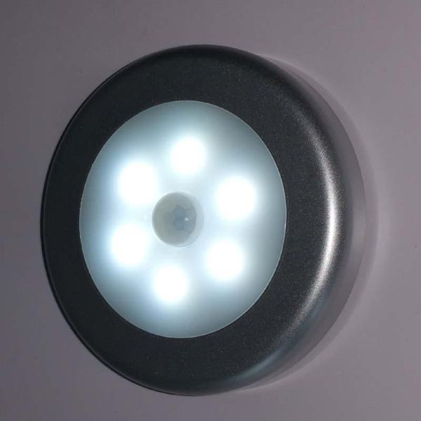 

wireless pir motion auto sensor 6 led night lights room lamps stairway corridor cabinet light