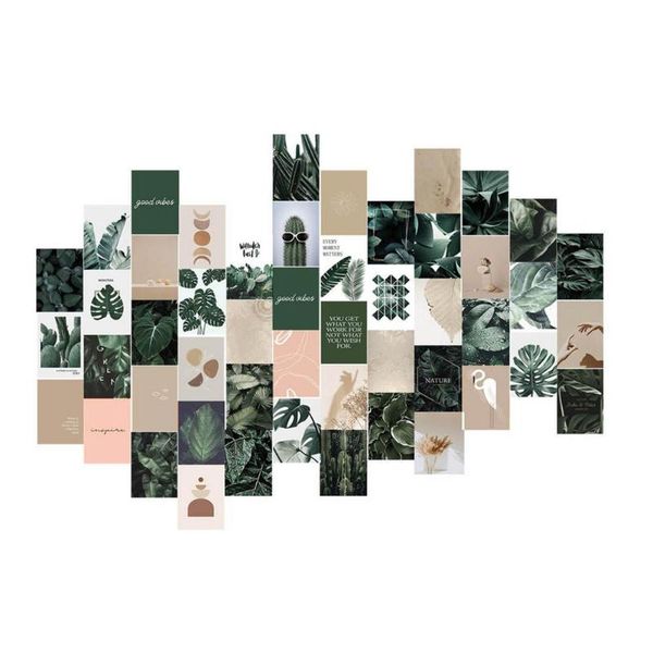 

decorative objects & figurines botanical wall collage kit aesthetic pictures room decor bedroom for teen girls vsco