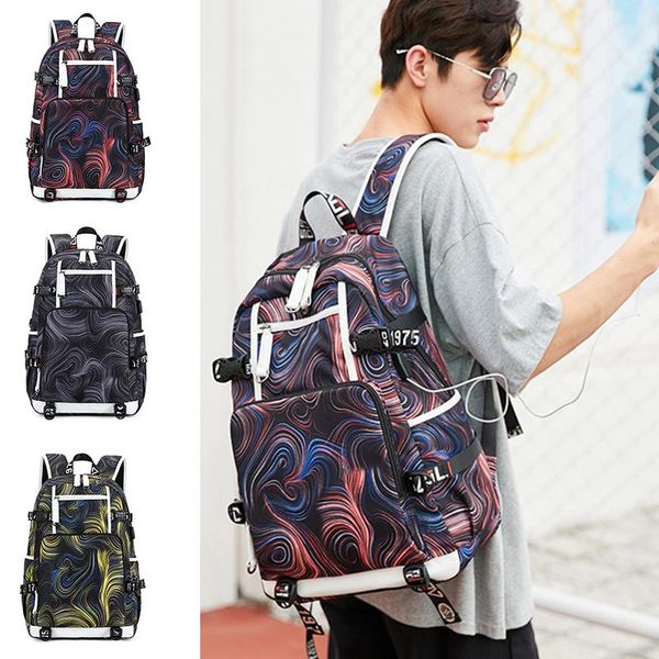 

backpack 6101-6 casual multi-pocket large capacity men's multifunctional oxford cloth travel computer bag
