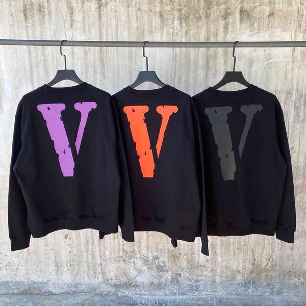 

long 2021 brand v hoodie crewneck friends - classic large limited crew neck sweater high street loose terry cotton, Black