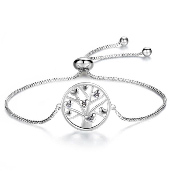 

link, chain hand jewelry fashion love tree bracelet women's art adjustable box b262, Black