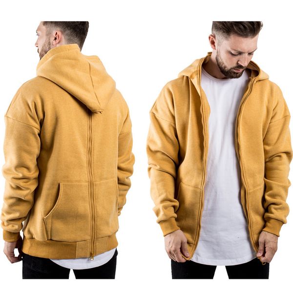 

2021 new men's hooded hoodie with a hood for the male 755z, Black