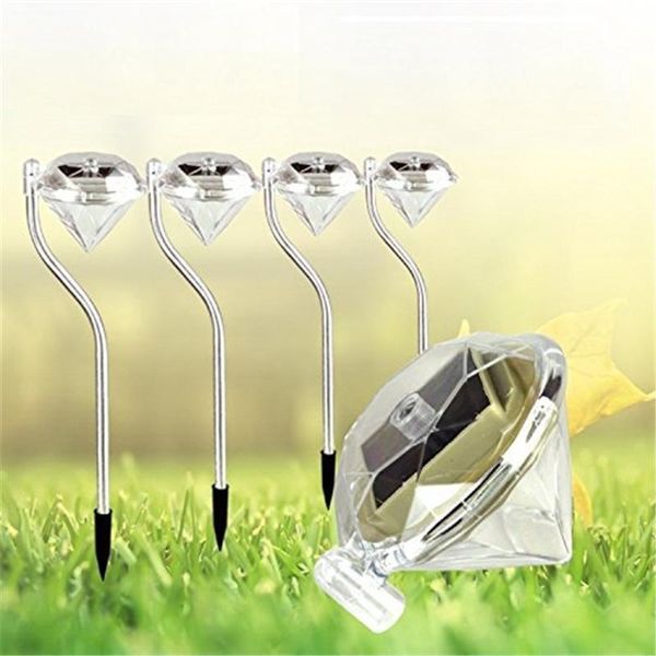 

thrisdar led solar garden lights outdoor waterproof lawn lamp colorful diamonds light pathway landscape lamps