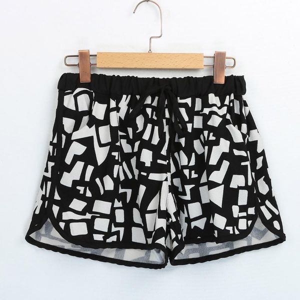 

women's shorts clothing accessories women printed waistband skinny fitness casual beach dropship <=487g33, White;black