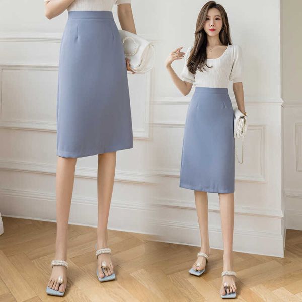

skirt mid length 2021 mid high waist a-line, Black;gray