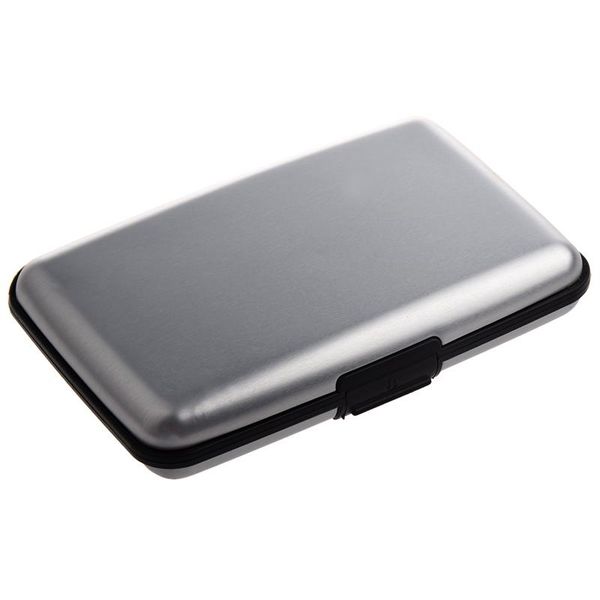 

card holders aluminium case holder metal wallet,  in silver, Brown;gray