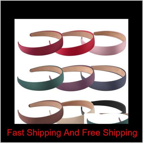 

2.5cm head hoop hair clasp for women colored satin covered resin hairbands ribbon covered hea qylprk cissors, Black;brown