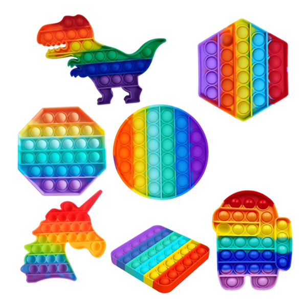 

Pop Fidget Reliver Stress Toys Rainbow Push It Bubble Antistress Toys Adult Children Sensory Toy To Relieve Autism Fidget Toy