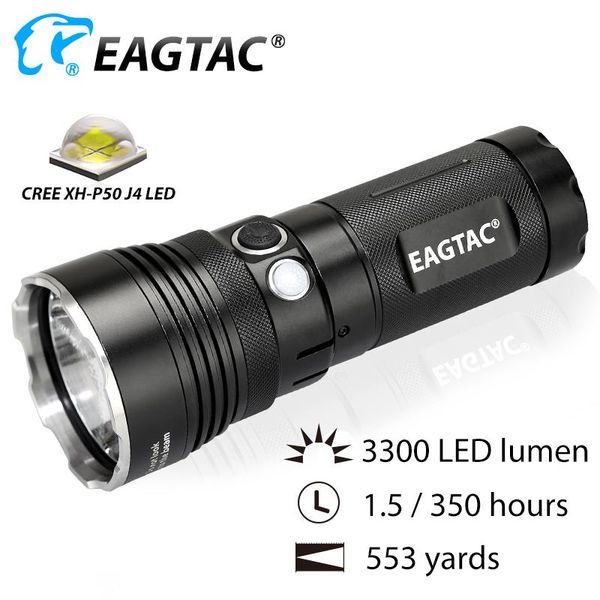 

flashlights torches eagtac mx30l3 kit led dual switch 3300 lumen 350 hour 553 yard 3*18650 battery multi mode cree xhp50