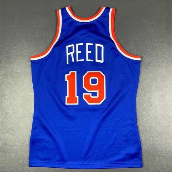 

001rare basketball jersey men youth women vintage 19 willis reed mitchell ness 72 73 high school size s-5xl custom any name or number, Black