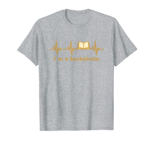 

i'm a bookaholic t-shirt great gift for bibliophile, White;black