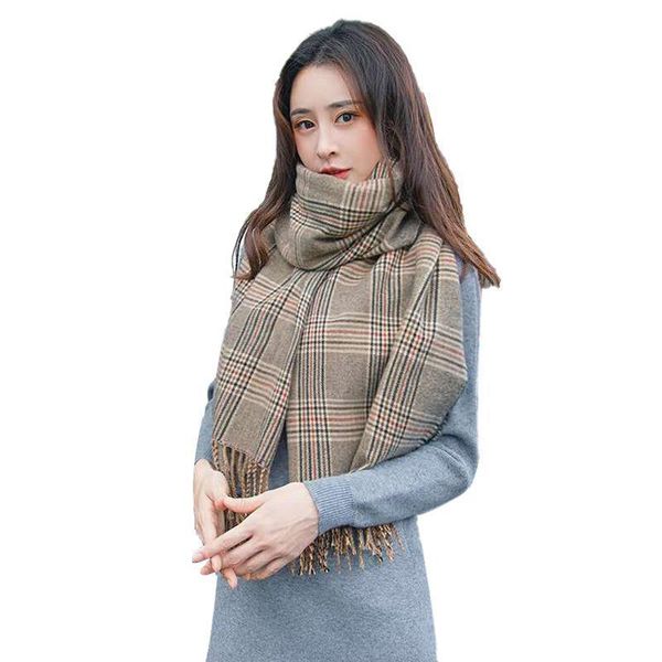 

scarves wear warm and fashionable cashmere scarf, Blue;gray