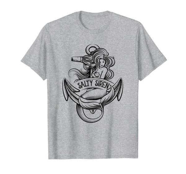 

salty siren shirt girls trip cruise mermaid nautical gift t-shirt, White;black