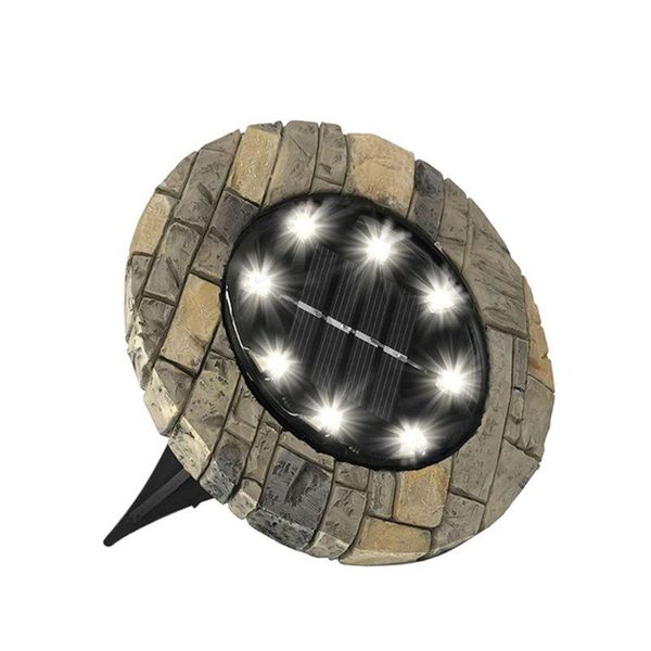 

lawn lamps portable waterproof led solar light simulation floor tile pattern ground garden lamp in-ground lights multipurpose decorat