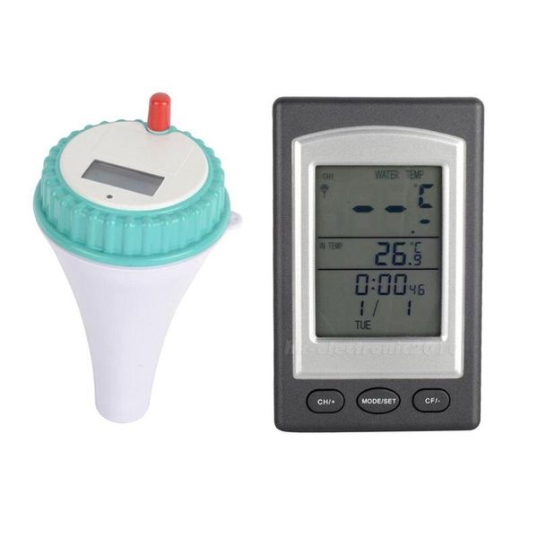 

pool & accessories 1pc professional wireless floating lcd display digital waterproof swimming spa thermometer with receiver
