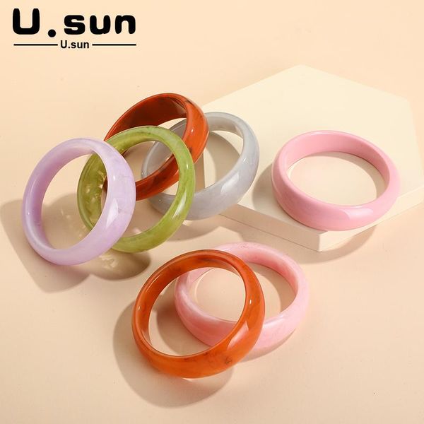 

bangle colorful acrylic hard bracelets for women girls fashion bangles resin charms bracelet on hand elegant jewelry women's, Black