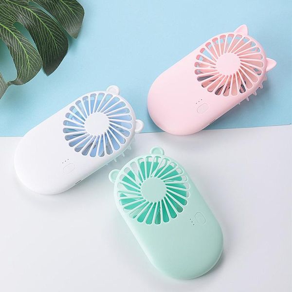 

electric fans 3 gear portable fan usb chargeable handheld cute animal 1000mah capacity battery mini air cooler for outdoor travel office