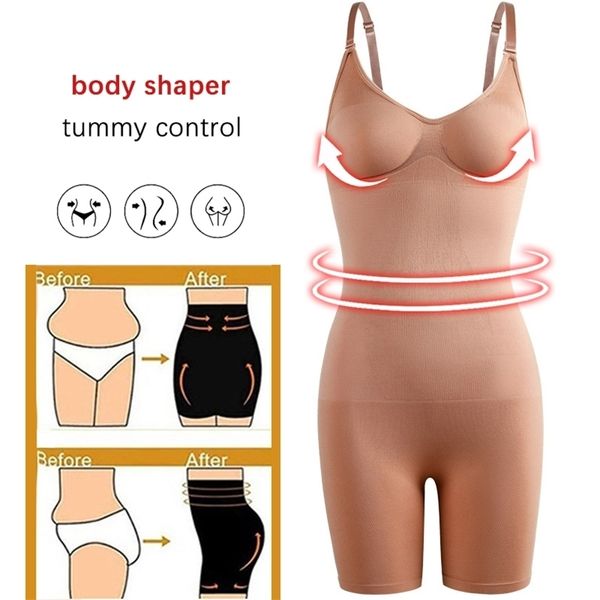 

body for women shapewear waist trainer slimming flat belly bodysuit underwear seamless butt lifter compression shaper 211220, Black;white