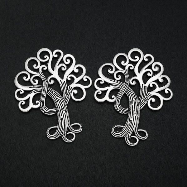 

charms 1pcs/lots 56x74mm antique silver plated tree of life plants pendants fashion talismans jewelry supplementary material, Bronze;silver