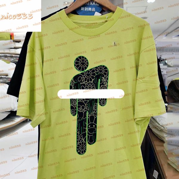 

bi li co-branded sun flower shirt cotton men and women couples printed short sleeve t-shirt size m-2xl, White;black