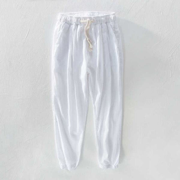 

men's pants vero outono tornozelo-comprimento das linho e algodo branco casuais para calas dos homens de c7wk, Black