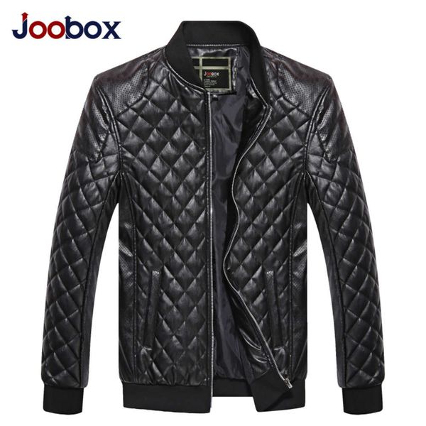 

joobox new clothing men's leather jacket, Black;brown