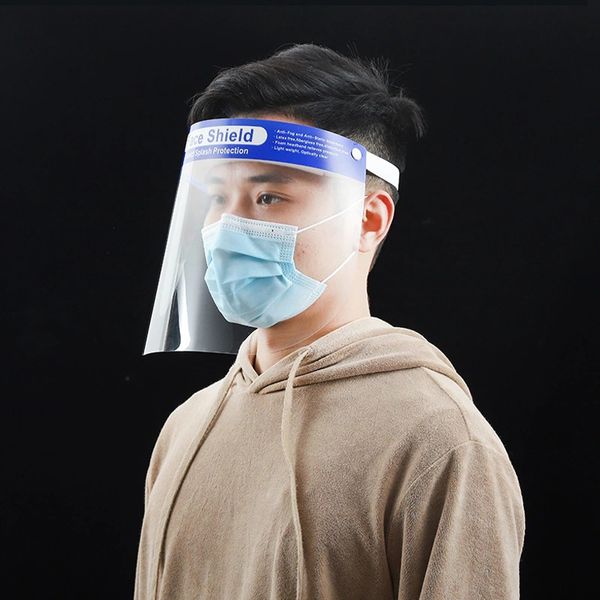 PE Protective Face Shield Máscara Reutilizável Clear Goggle Segurança Transparente Anti-Fog Protetor Eye Protector Prevenir Splashing Gotas Cozinhar Oil Splash Masks Hy0086