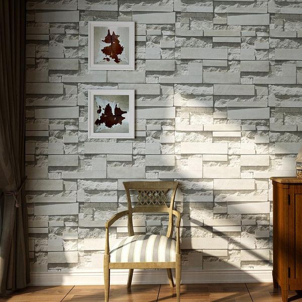 

wallpapers vintage 3d brick stone wallpaper pvc waterproof retro textured rustic home decor living room cafe bar wall stickers