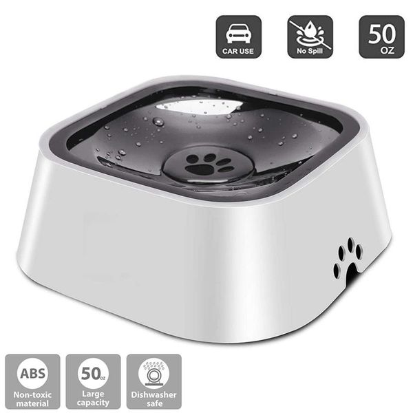 

dog bowls & feeders pet water dispenser bowl no-spill slow feeder no-slip 50oz hug-deals