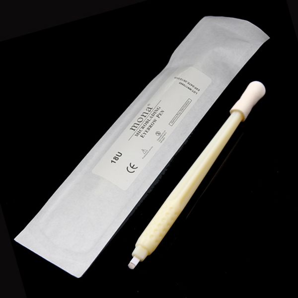 

10pcs disposable permanent makeup tools microblading pen eyebrow tattoo pen for permanent make up professional with sponge