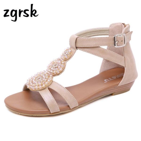 

sandals flat vintage charm retro women designer shoes platform for female, Black