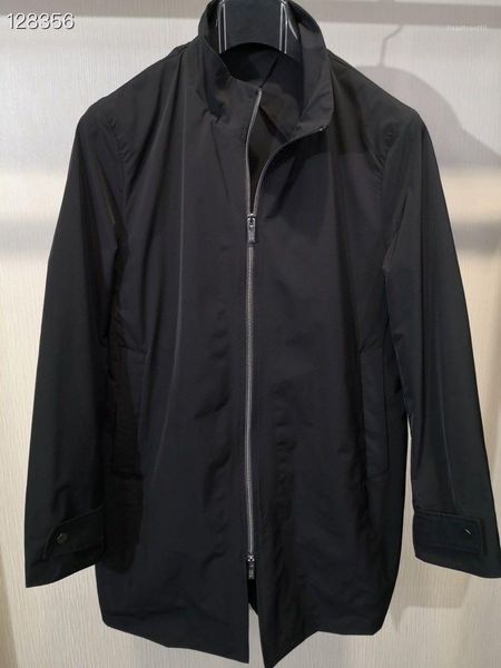 

men's trench coats zk275 fashion & jackets 2021 runway luxury european design party style clothing, Tan;black