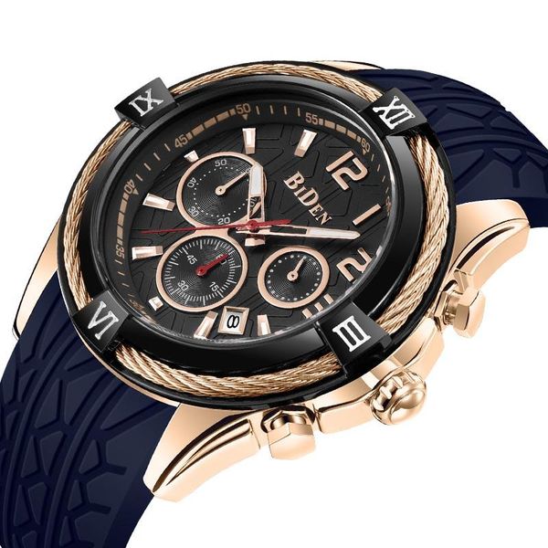 

wristwatches men watches luminous display waterproof sport chronograph quartz wrist watch relogio masculino, Slivery;brown