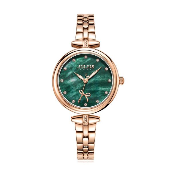 

wristwatches mother-of-pearl julius women's watch japan mov't hours elegant fashion clock stainless steel chain bracelet girl', Slivery;brown