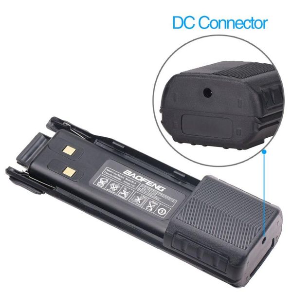 

walkie talkie baofeng uv-82 bl-8l dc connector 7.4v 3800mah li-ion battery for bf-uv82 series two way radio uv 82