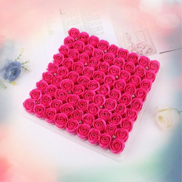 

81pcs rose bath body flower floral soap scented rose flower essential wedding valentine's day gift holding flowers