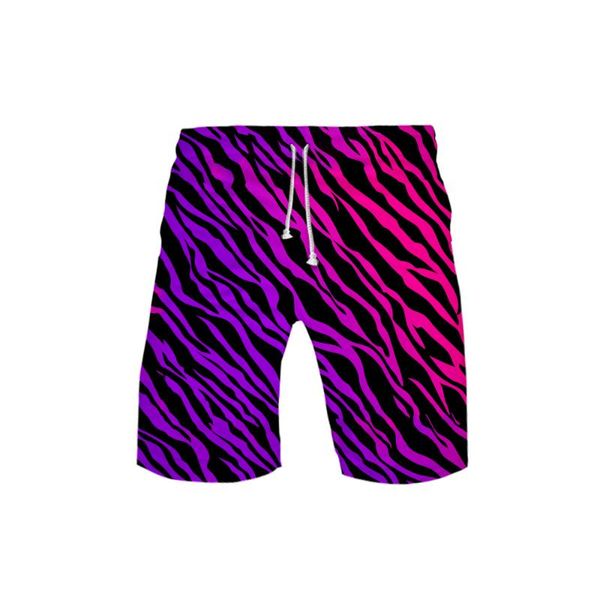 

zebra print beach shorts summer fashion men's and women's shorts 2021 hip-hop new boys and girls interesting beach casual, White;black