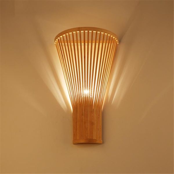 

wall lamps chinese handmade bamboo pastoral bedroom living room lights farm teahouse el staircase corridor aisle lamp